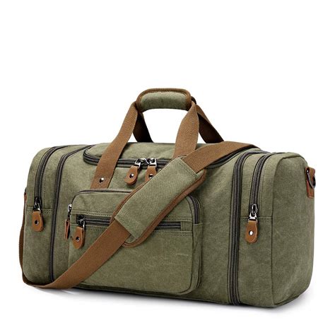 Buy Plambag Canvas Duffle Bag for Travel 50L/60L Duffel Overnight Weekender Bag Online at ...