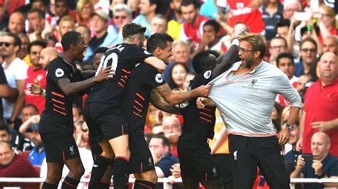 Jurgen Klopp regrets exuberant celebrations after Liverpool's fourth goal at Arsenal | Football ...