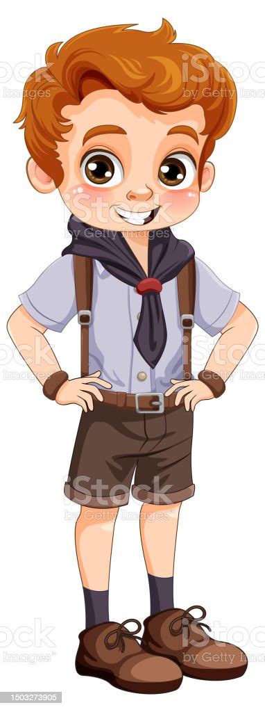 Scout Boy Cartoon Character Stock Illustration - Download Image Now - Adventure, Art ...