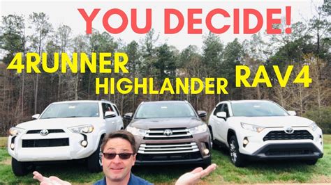 Toyota Rav4 Vs 4runner Vs Highlander