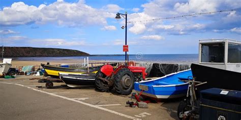 Fishing Boats and Tractor in Filey Editorial Photo - Image of fishing, boats: 155864051