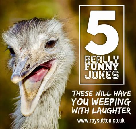 5 really funny jokes that will have you weeping with laughter - Roy Sutton