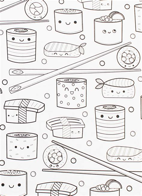 Sushi Coloring Pages at GetColorings.com | Free printable colorings pages to print and color