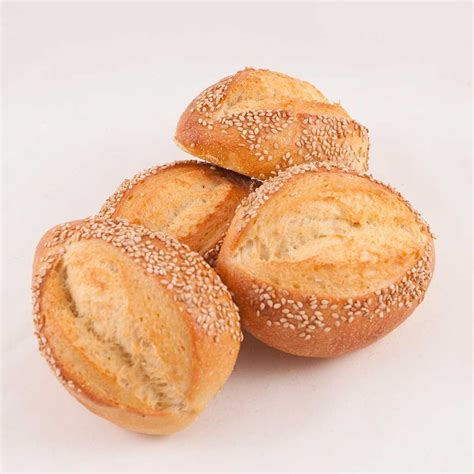 Semolina Football Rolls Seeded Dozen | Monreale Bread