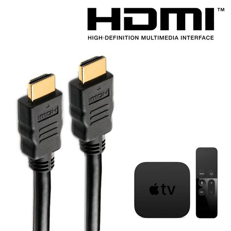 Apple TV (4th & 3rd gen) HDMI to HDMI TV 5m Long with Fuse Gold Lead Wire Cord Cable – Dorothy's ...