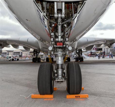 Nose Landing Gear on an Airbus A380 Passenger Plane. Editorial Image - Image of transportation ...