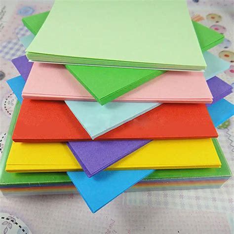 100Pc 10cm Origami Square Paper Double Sided Coloured Craft DIY Colorful Scrapbooking New ...