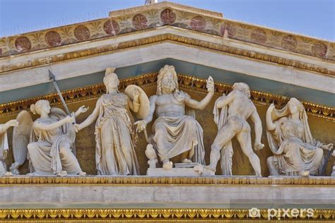 Wall Mural Zeus, Athena and other ancient Greek gods and deities, Athens - PIXERS.US