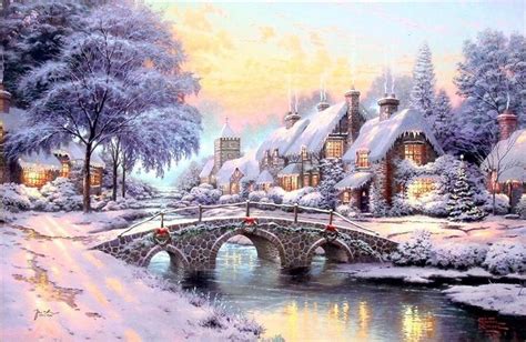 Thomas Kinkade Winter - Winter Fan Art (23436538) - Fanpop