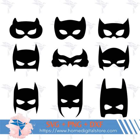 Batman Mask SVG, PNG, DXF