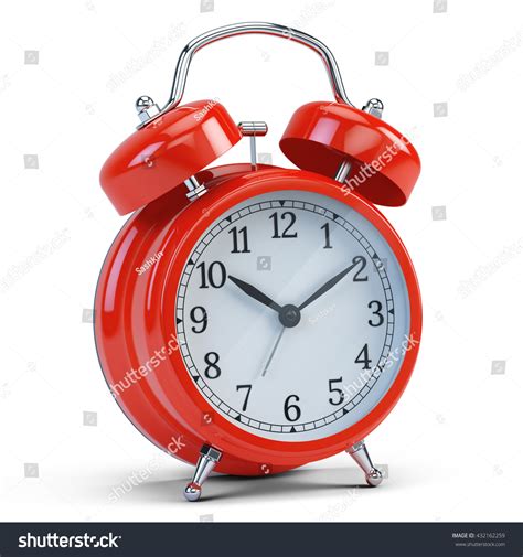 Red Alarm Clock Isolated On White Stock Illustration 432162259 | Shutterstock