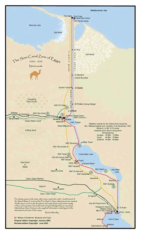 Suez Canal Egypt Map - Suez Canal Zone 1954 - Suez canal authority via associated press.