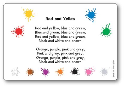 Red and Yellow, Blue and Green - A Colour Song with Lyrics in French ...