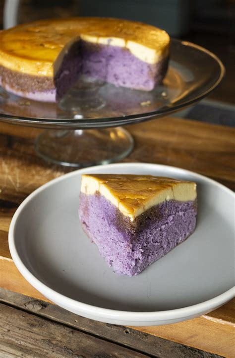 No Bake Ube Leche Flan Cake Recipe/The Skinny Pot