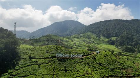 Aerial View of the Beautiful Scenery on Top of Hill Puncak Bogor. Bogor, Indonesia, July 6, 2022 ...