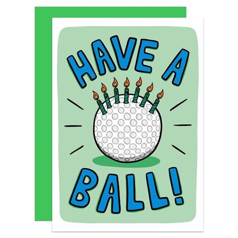 Funny Golf Birthday Card | A6 Funny Ball Pun Card