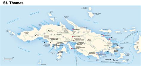 St Thomas Island Map | Color 2018