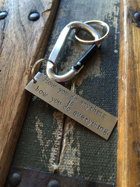 Quote Keychain LARGE Personalized Quote Keychain Work | Etsy