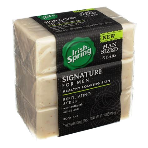 Irish Spring Signature for Men Exfoliating Scrub Bar Soap - Shop Cleansers & Soaps at H-E-B