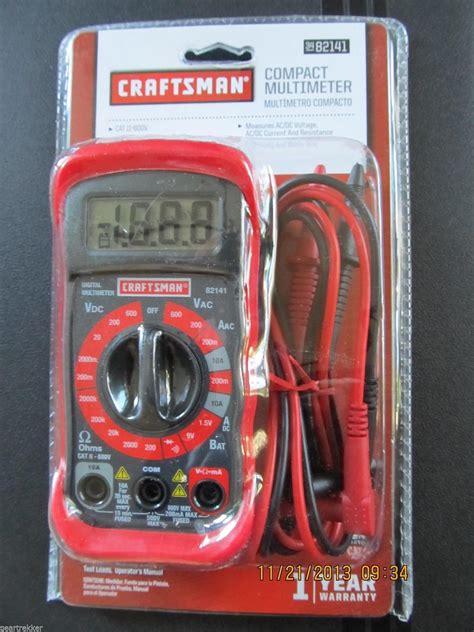 Amazon.com : Craftsman Digital Multimeter AC DC 34-82141 Volt Test Ohmeter Electric .#GH45843 ...