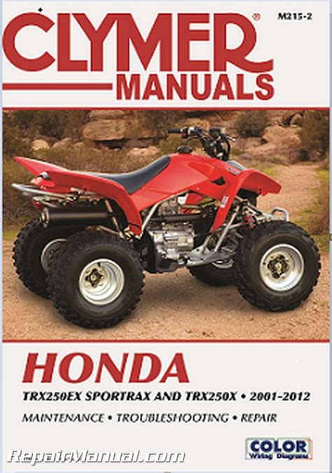 Clymer 2001-2012 Honda TRX250EX Sportrax TRX250X ATV Repair Manual