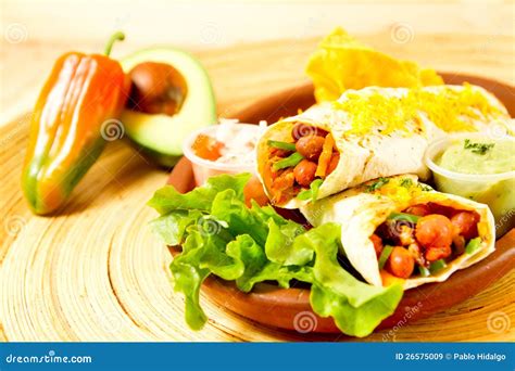 Colorful Mexican Food Plate with Tacos Stock Image - Image of indoor, flavor: 26575009