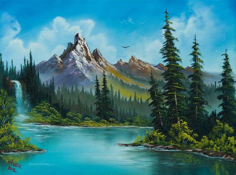 Wilderness Waterfall Painting | Bob ross paintings, Waterfall paintings ...