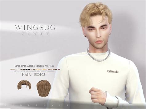 The Sims Resource - Male hair with a center parting ES0105