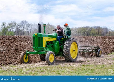 An Old John Deere Tractor in a Plowing Event Editorial Stock Photo - Image of event, country ...