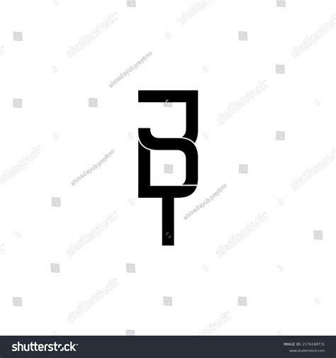 Jdt Typography Letter Monogram Logo Design Stock Vector (Royalty Free ...