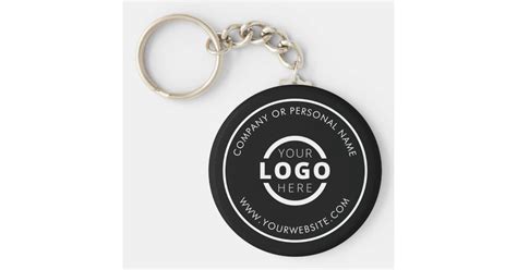 Custom Color Promotional Business Logo Branded Keychain | Zazzle