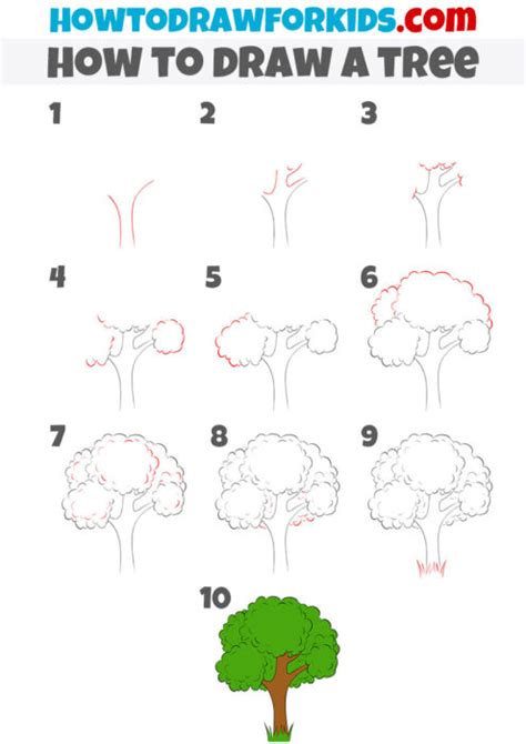 How to Draw a Tree - Easy Drawing Tutorial For kids