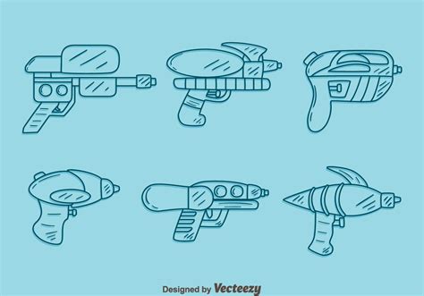 Sketch Watergun Collection Vector 160304 Vector Art at Vecteezy