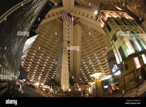 Luxor Egyptian themed resort hotel Las Vegas - inside the pyramid with ...