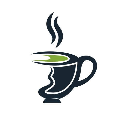 Green tea logo design template. Fresh green Tea cup logo vector design ...