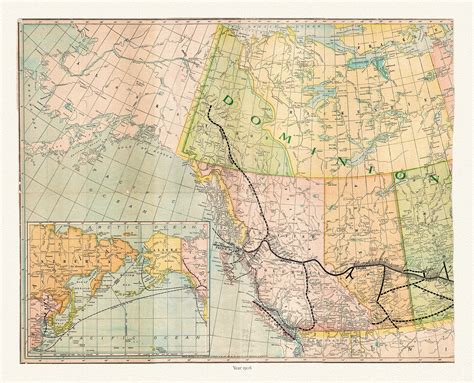 Map of the Grand Trunk Pacific Railway, also showing lines of the Grand Trunk Railway System ...