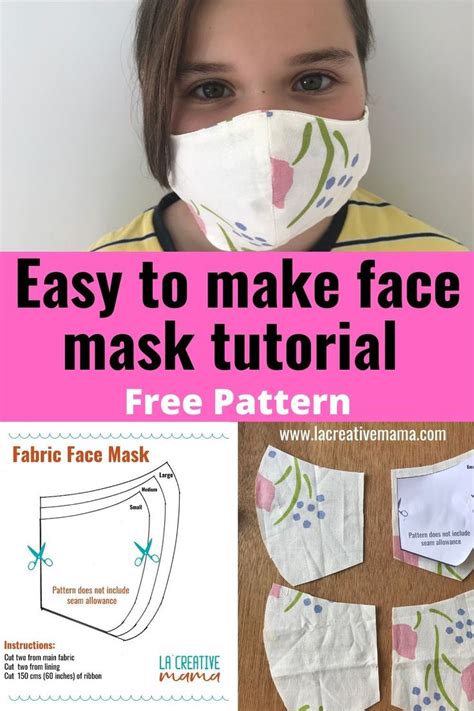 How to make a face mask tutorial - DIY sewing. Step by step easy to ...