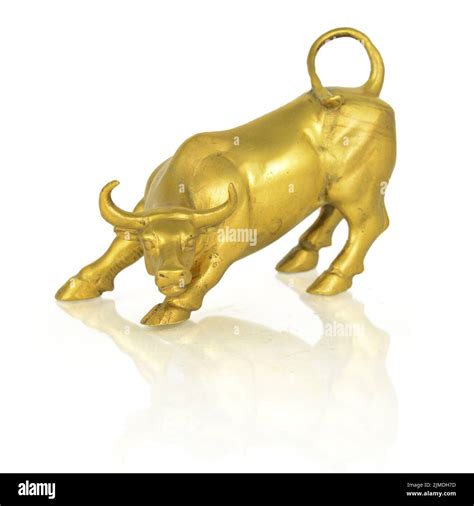 Golden Bull Statue Stock Photo - Alamy