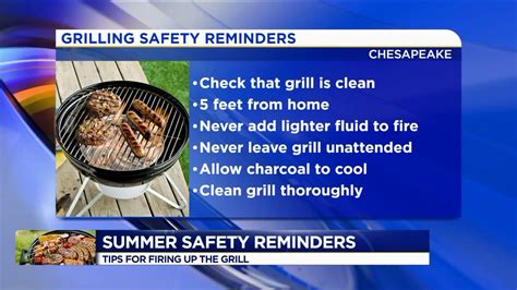 Safety reminders when firing up the grill