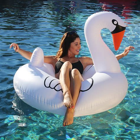 Giant Swan Pool Float - OddGifts.com