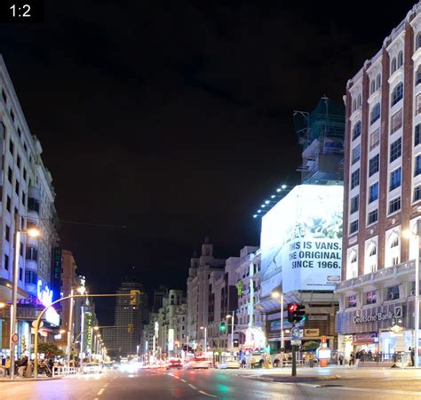 Gran Via (night view) - PANORAMASTREETLINE