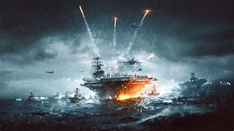 Download wallpaper 3840x2160 warship, battle, video game 4k wallpaper ...