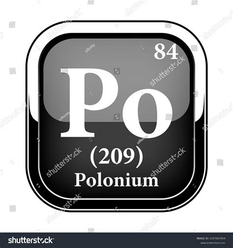 Polonium Symbolchemical Element Periodic Table On Stock Vector (Royalty ...