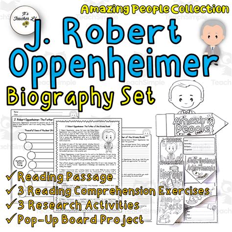 Robert Oppenheimer Biography Set | Integrated Study | Sub Plan by Teach Simple