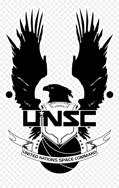 Unsc Phoenix Black Text - Halo Unsc Logo, HD Png Download - vhv