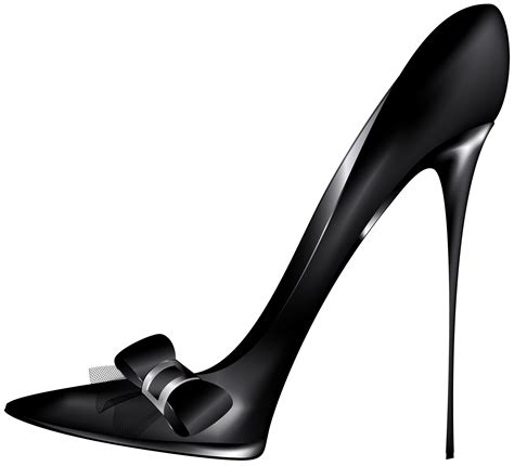 Black High Heels with Bow PNG Clip Art - Best WEB Clipart