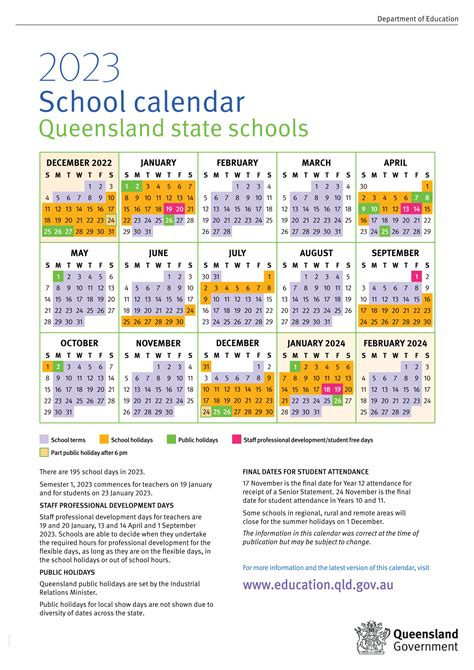 The 2023 school calendar and 2023... - Woree State School