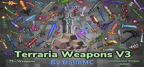 Terraria Weapons Addon V3 (NEW UPDATE!) | Minecraft PE Mods & Addons