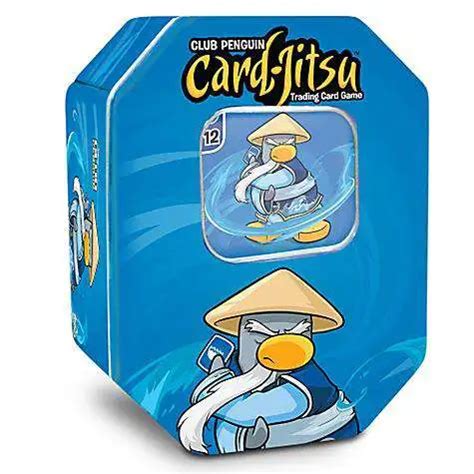 Club Penguin Card-Jitsu Trading Card Game Water Series 4 Tin Set Blue Topps - ToyWiz