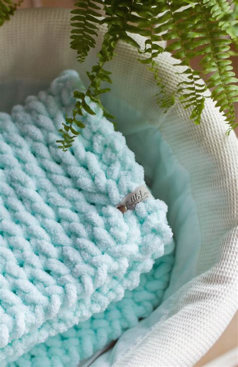 Mint Green Super Soft Handmade Baby Blanket Knitted New Baby | Etsy